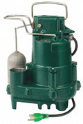 Cast Iron Submersible Sump Pump, 1/2 HP, 115V AC A641345