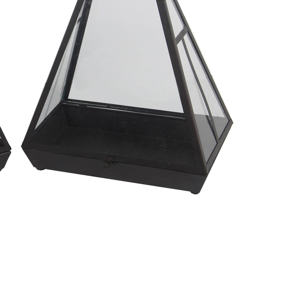 Black Metal 2-Piece Lantern Set X622