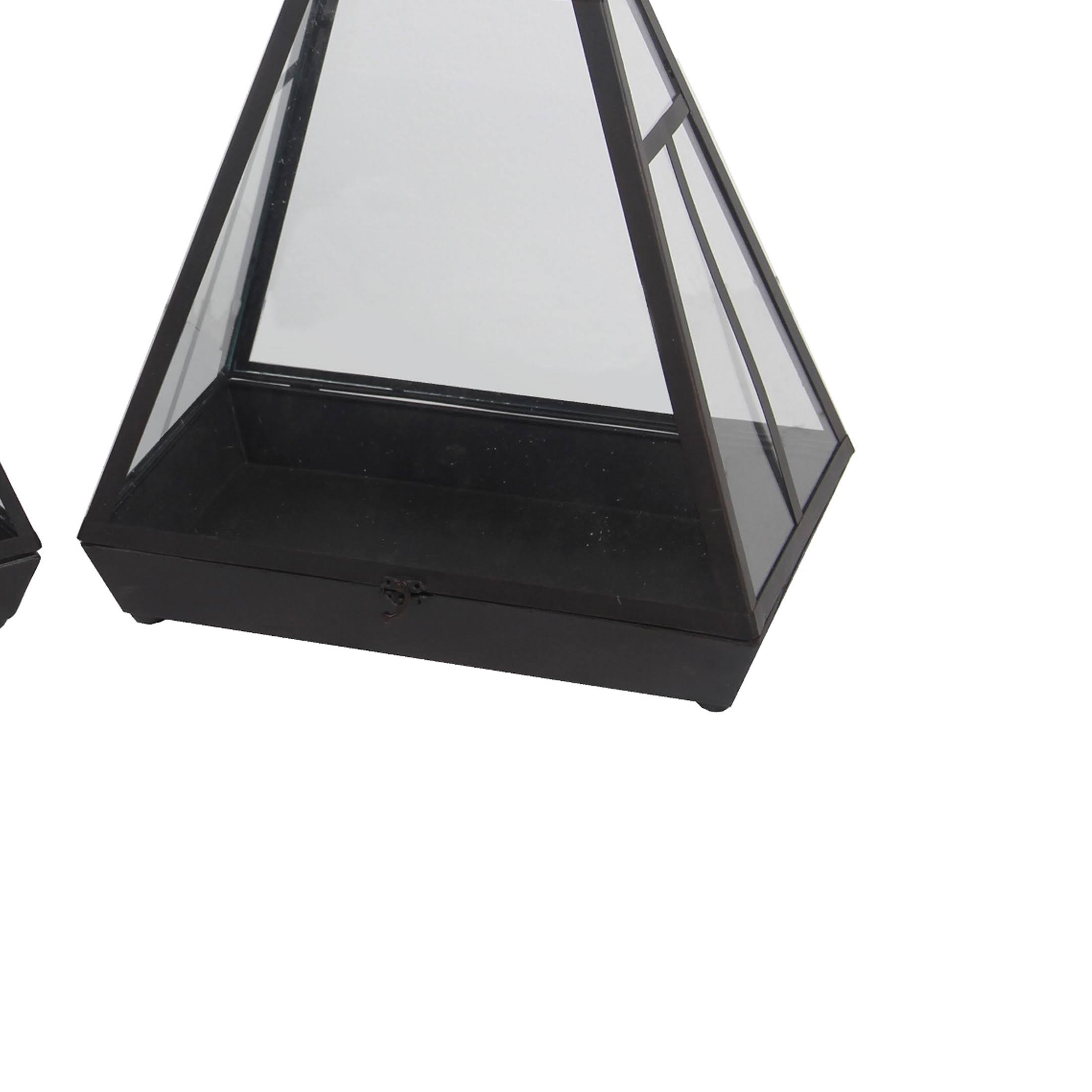 Black Metal 2-Piece Lantern Set X622