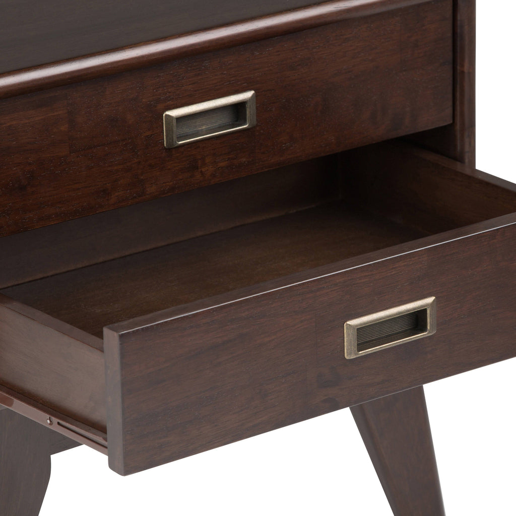 Walnut Brown Mid-Century Side Table Q791