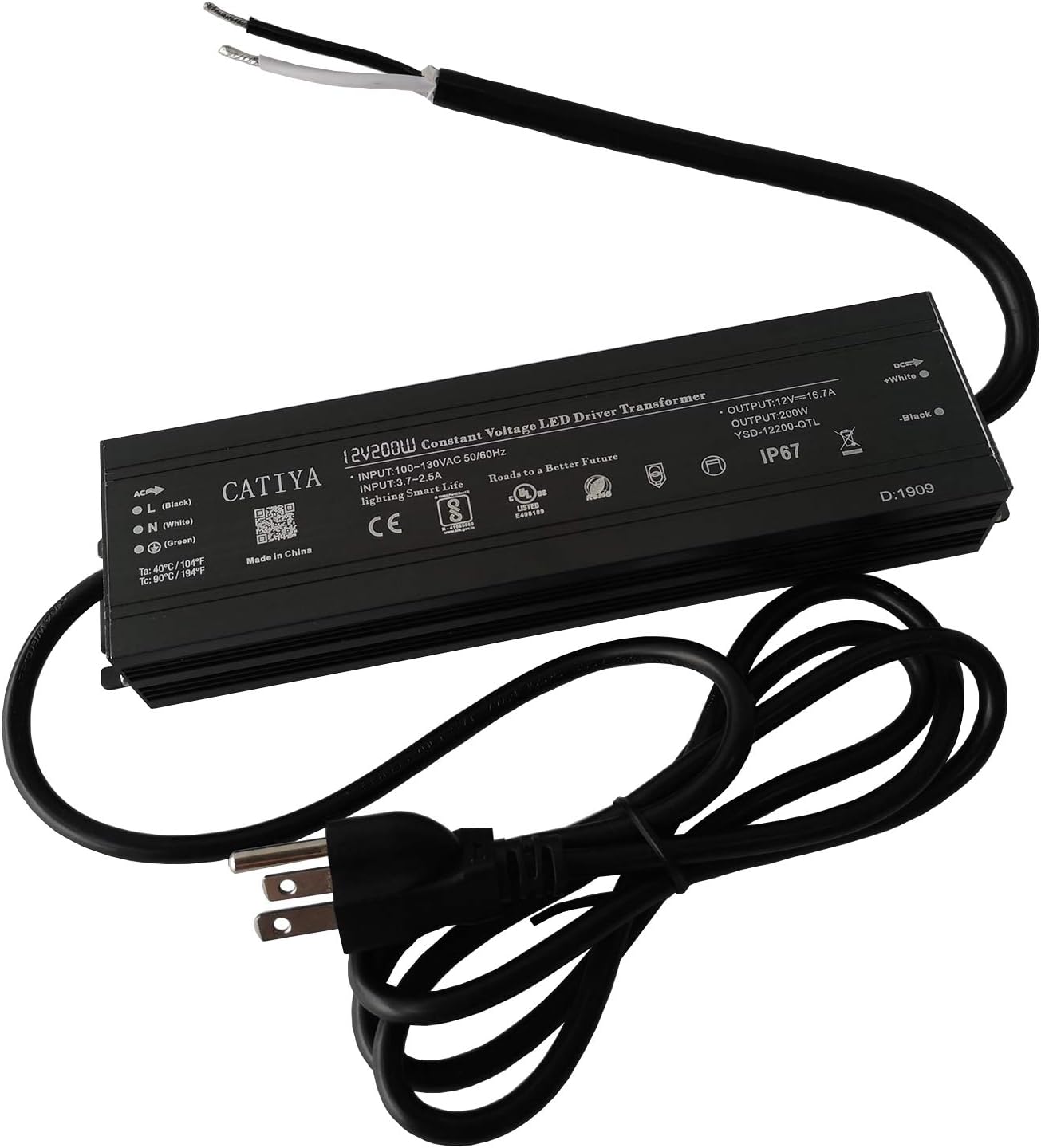 12V 200W LED Driver Transformer, IP67 Waterproof Constant Voltage Power Supply W818