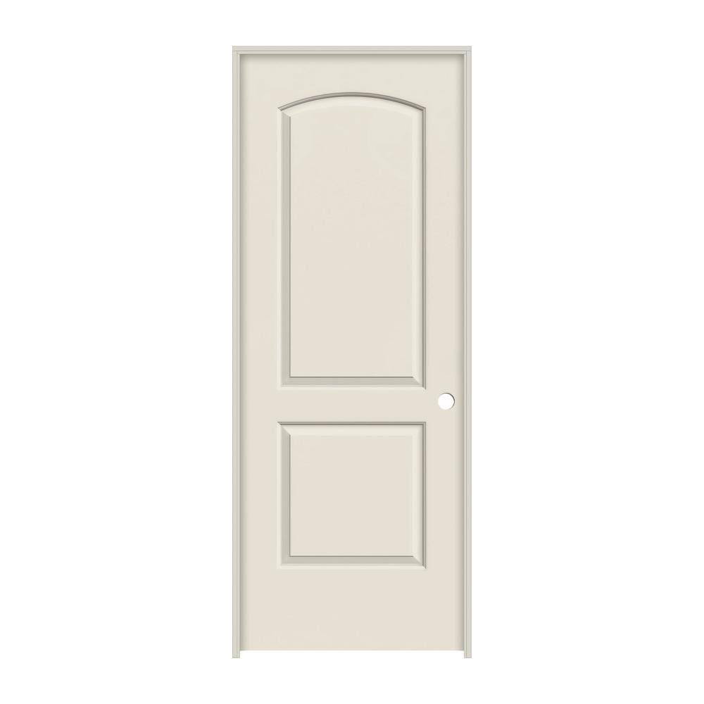 30 in. x 80 in. Primed Left-Hand Smooth Solid Core Molded Composite MDF Single Prehung Interior Door E13622