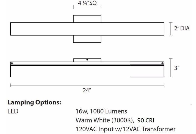 Satin Nickel LED Bath Bar U856