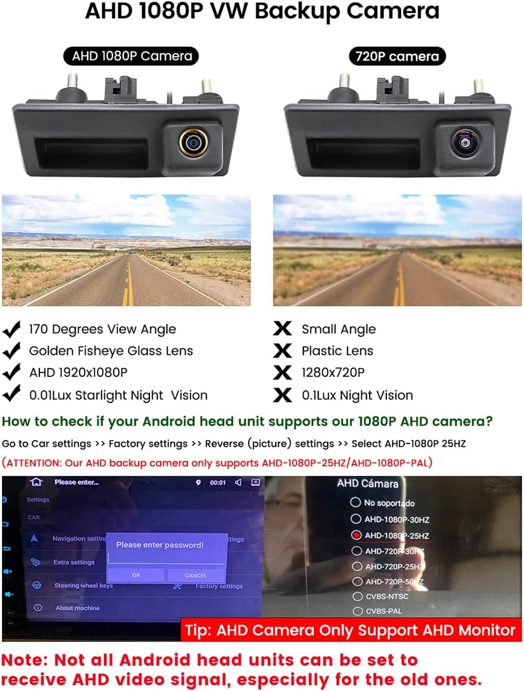 AHD 1080P Backup Camera Pack of 2 G426713