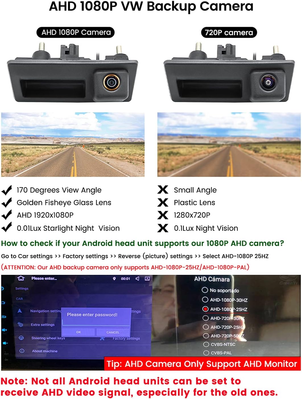 AHD 1080P Backup Camera Pack of 2 G426713