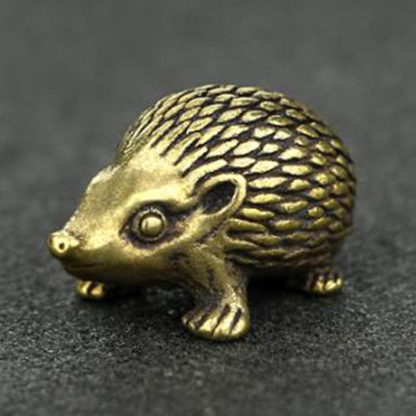Brass Hedgehog Statue Home Decor Ornaments U6500