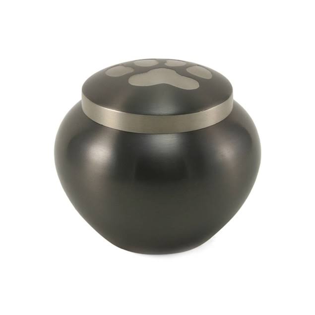 Slate Pewter Paw Print Pet Cremation Urn F73291