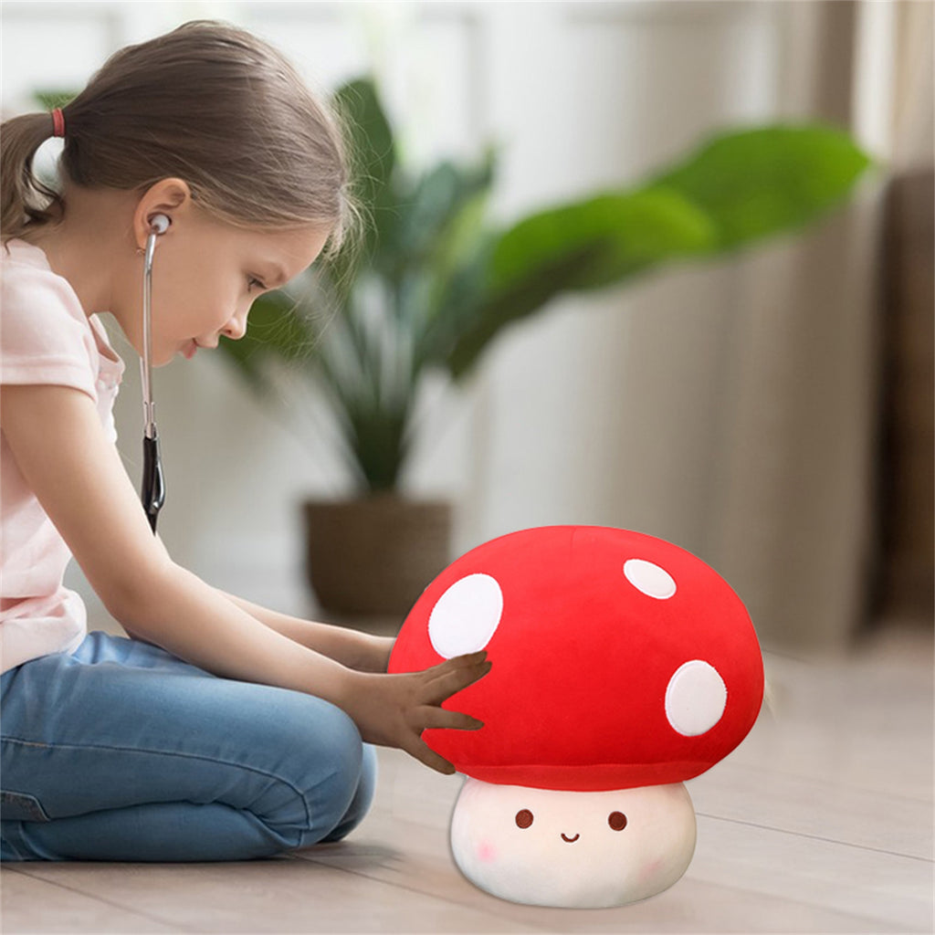 Mushroom Shaped Plush Toy Reversible Stuffed Doll O46739
