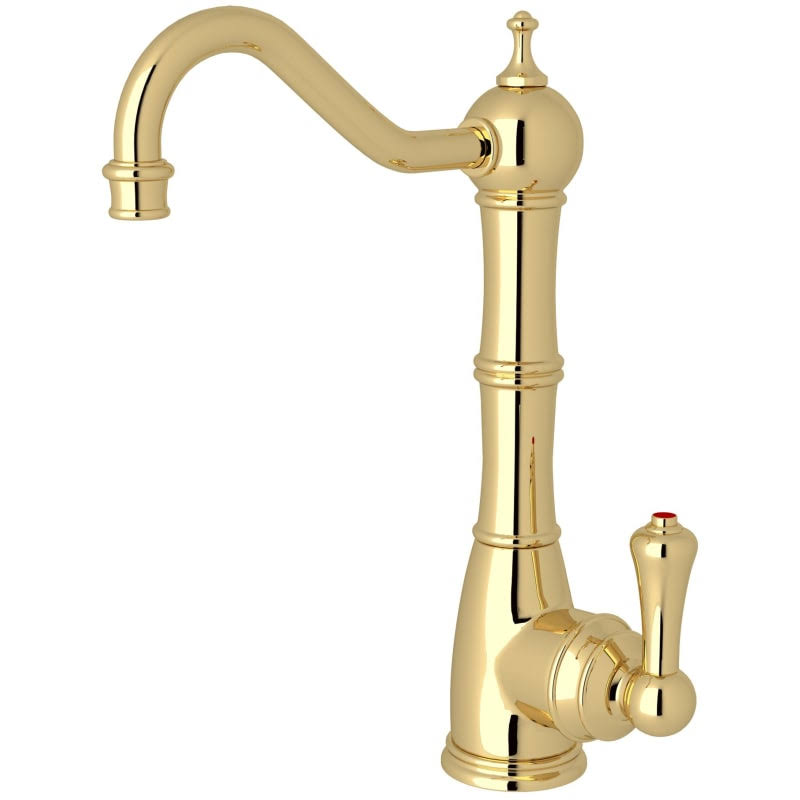 Unlacquered Brass Hot Water Faucet with Lever Handles T267579