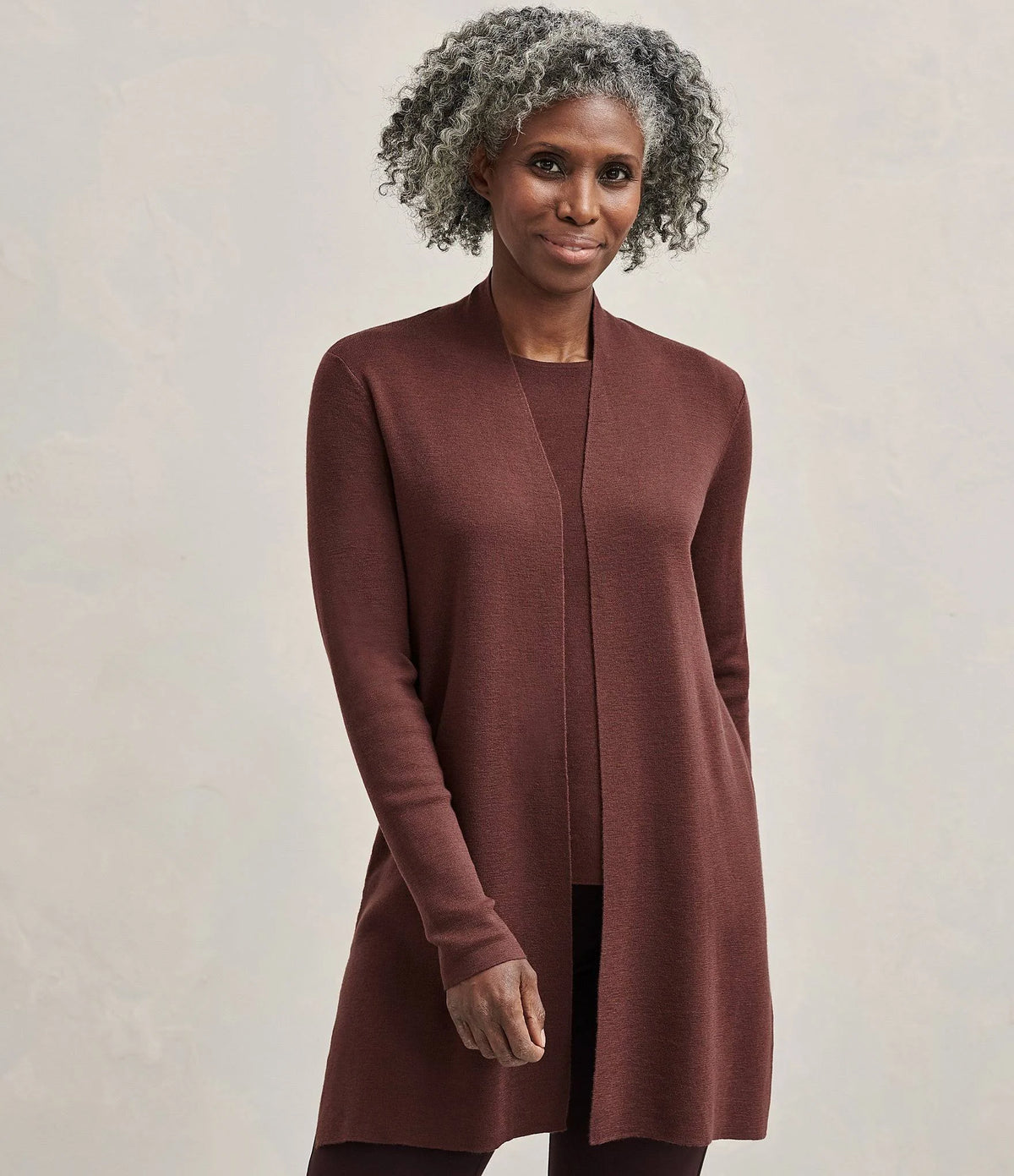 Ultrafine Merino Wool Straight Cardigan F28623