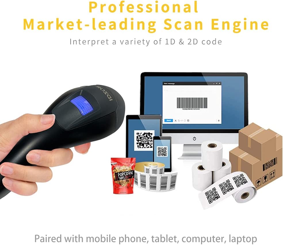 Wireless Bluetooth Barcode Scanner with USB Receiver H45271