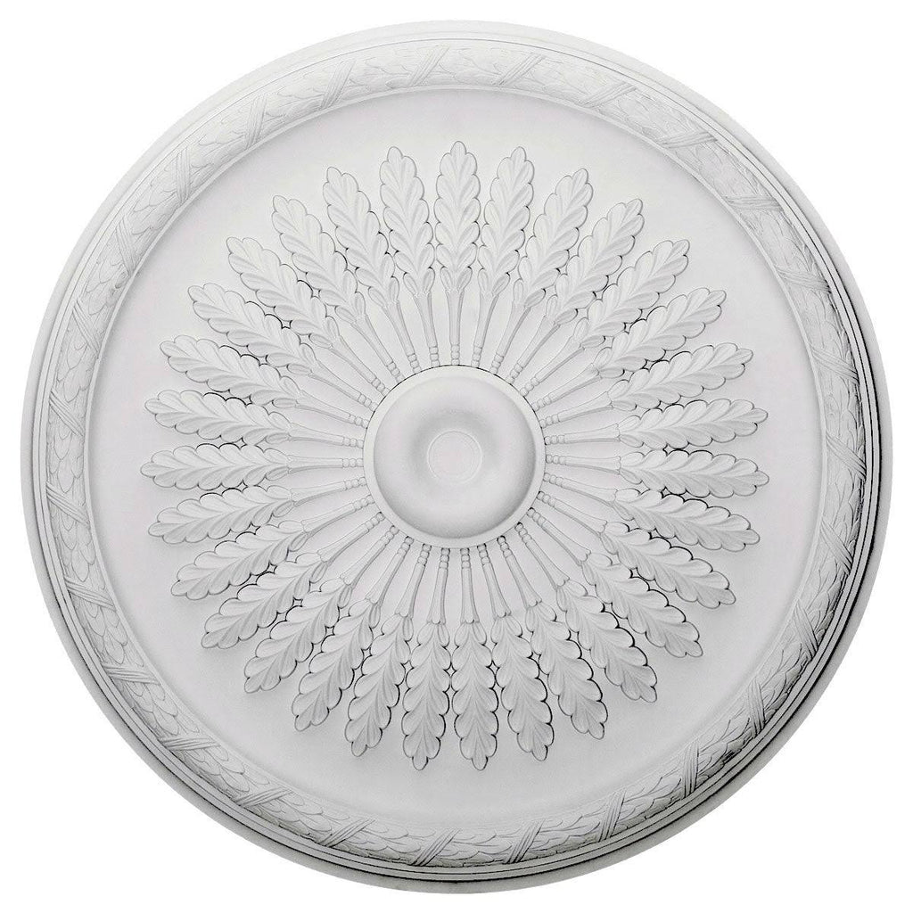 36x22OD x 1 1/2x22P Ceiling Medallion, Hand-Painted Pot of Cream Crackle E493858
