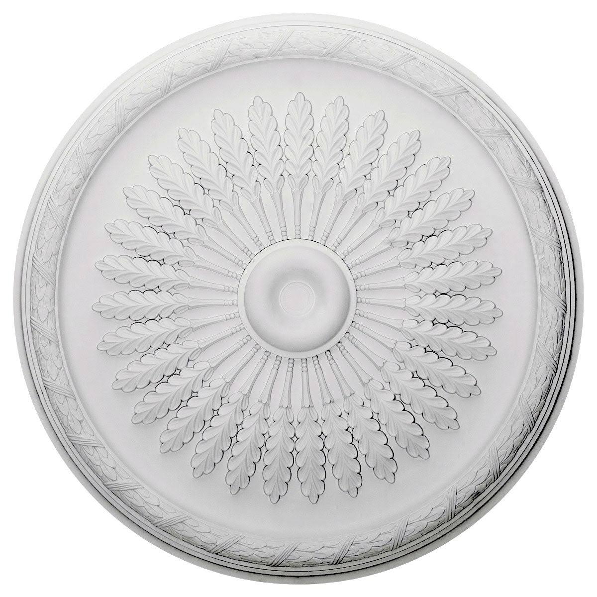 36x22OD x 1 1/2x22P Ceiling Medallion, Hand-Painted Pot of Cream Crackle E493858