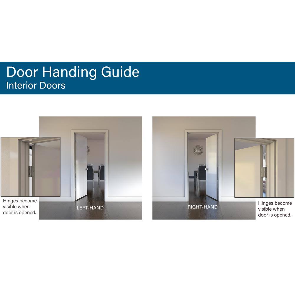 30 in. x 80 in. Primed Left-Hand Smooth Solid Core Molded Composite MDF Single Prehung Interior Door E13622