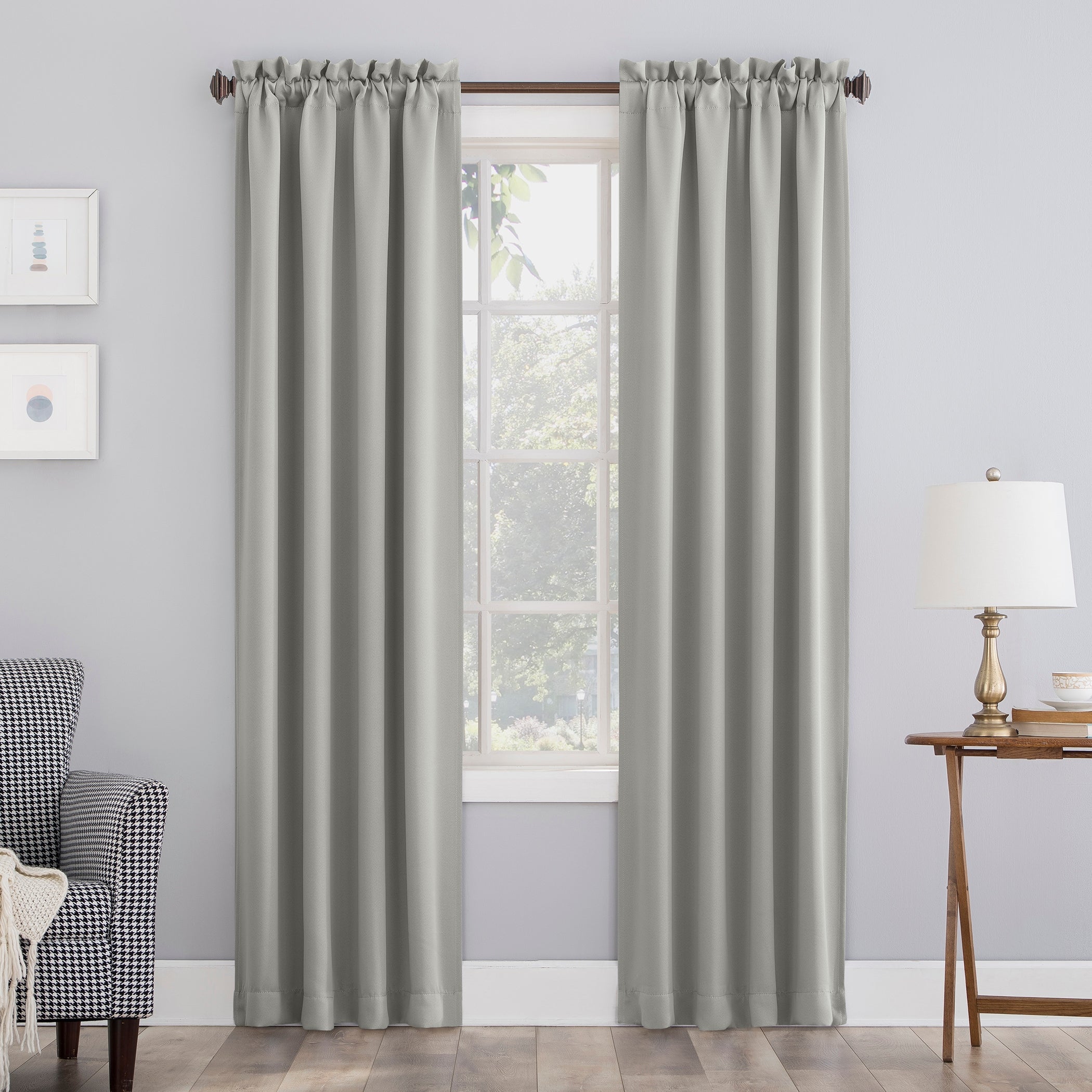 SilverGray Blackout Rod Pocket Curtain Panel K373851