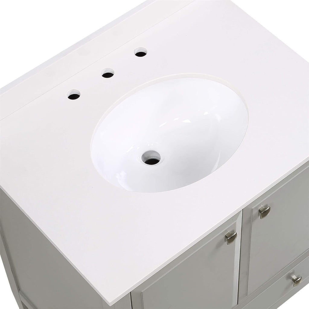 Gray Bathroom Vanity with Sink F72184