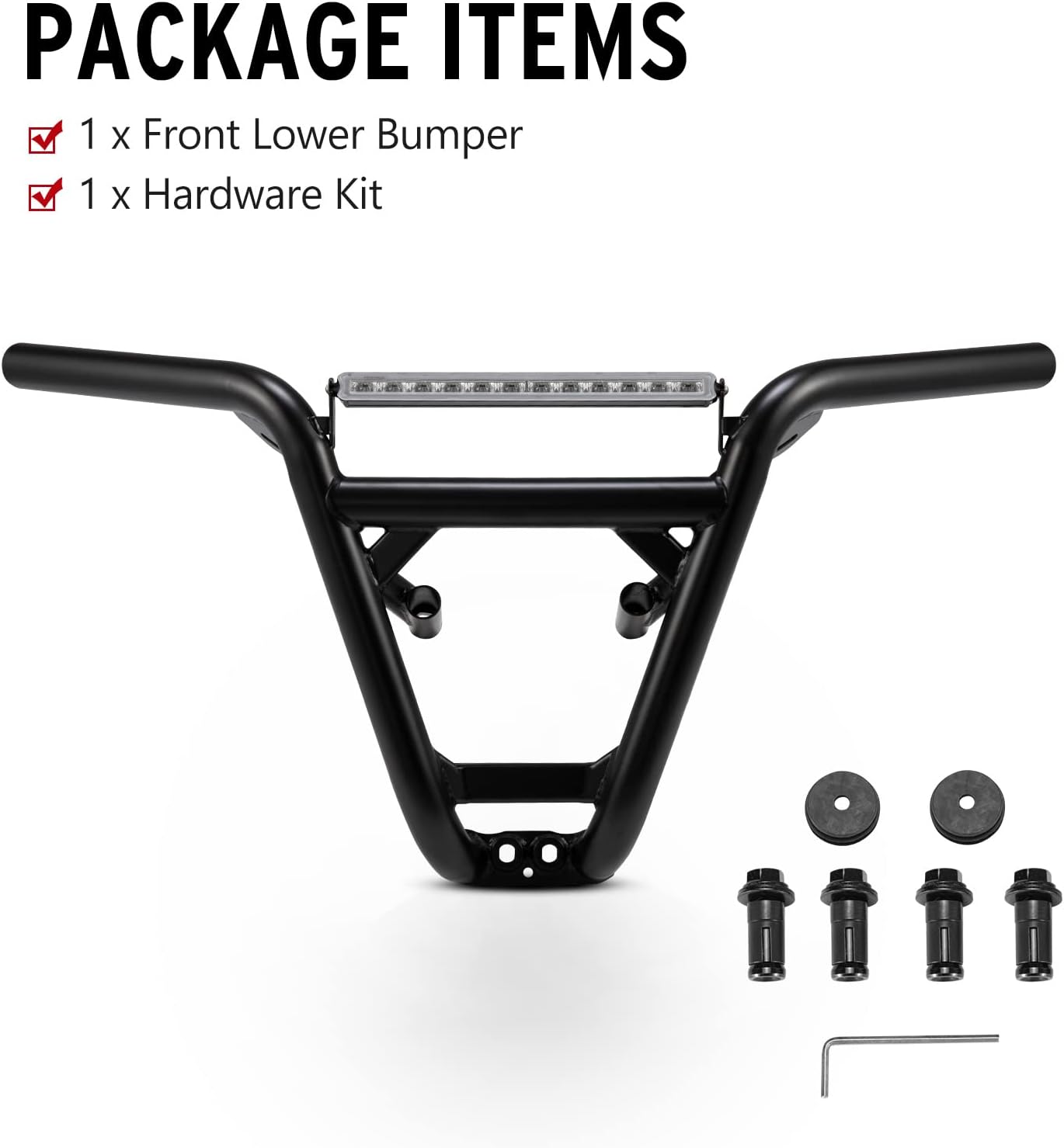 Heavy-duty Steel Tube Front Bumper for Polaris RZR XP1000 2014-2021 O389